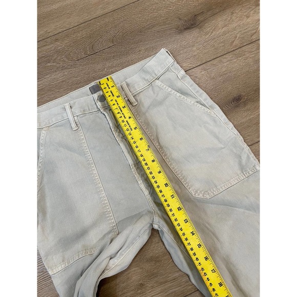 Mother The Wrapper Patch Springy Ankle Pant Cream Neutral High Rise Size 31 - Picture 10 of 11
